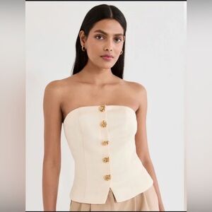 Endless Rose Cream Strapless Top